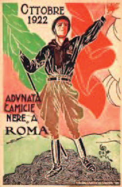 Cartolina commemorativa della Marcia su Roma